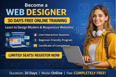 Web Designer – 30 Days Free Online Training Classes