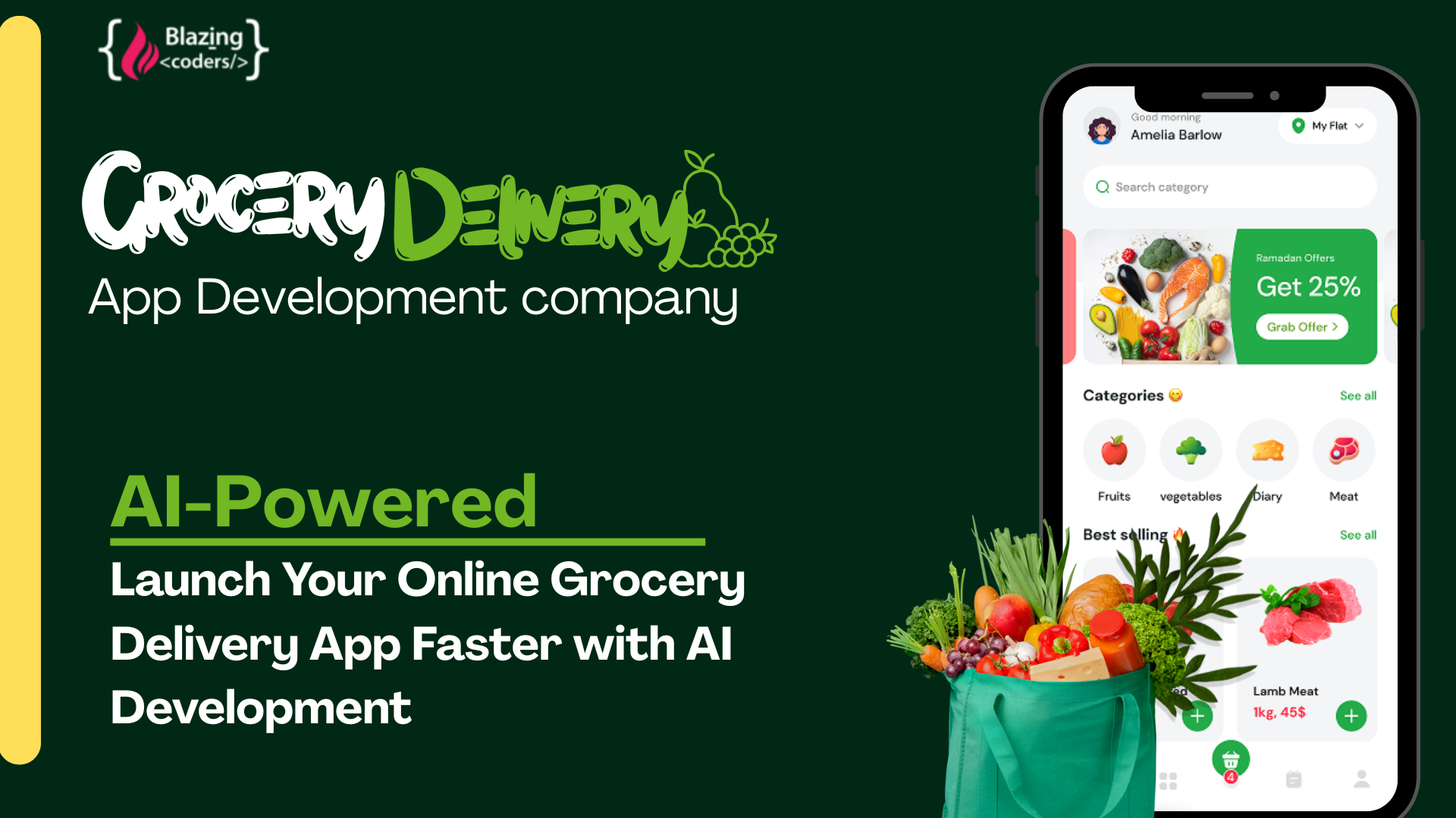 Launch Your Online Grocery Delivery App Faster with AI Development
