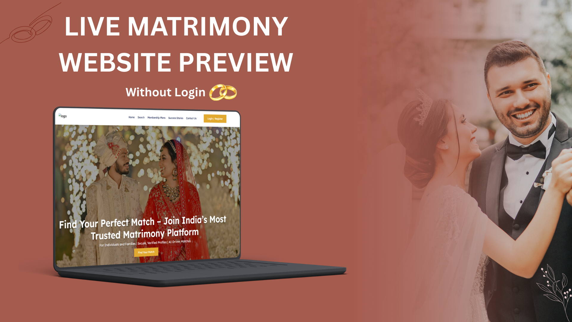 Watch Matrimony Website Demo Without Login!