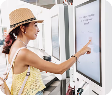 Self-service check-in kiosks